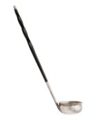 A Georgian silver and twisted baleen handle toddy ladle.