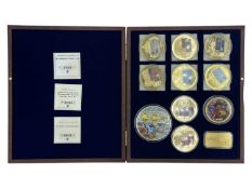 A Windsor Mint British Banknote Commemorative Strike set of eight gold-plated 'British banknotes' co