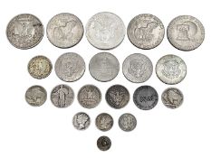 USA COINAGE - A selection of 19th-20th century USA coinage.