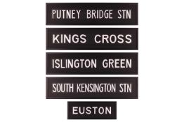 Original (1960s) London Bus Blinds - includes, South Kensington Station, Euston, Kings Cross, Putney