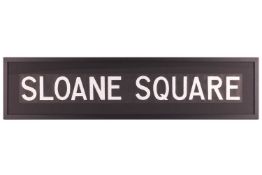 Original 1960s London Bus Blinds - includes Sloane Square, 111 x 27cm (1).