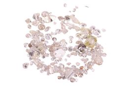 7.40ct melee parcel of loose diamonds comprising of various cuts, including round brilliant cuts and