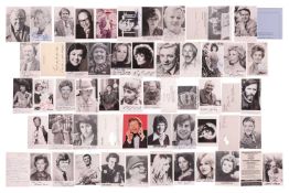 Autographs: Stage and Screen, 50+ publicity photographs, a few with accompanying Typed and Autograph