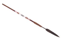 Zulu Dawn (1979) Original production prop Zulu Assegai (lion spear) - with leaf shaped hand-forged t