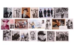 Autographs: many Westerns related, 20+ signed cards, publicity photographs and Front of House card -