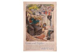 Tourism Poster: Stanley Roy Badmin (1906 - 1989) Come and Explore Britain, 1953 - published by the B
