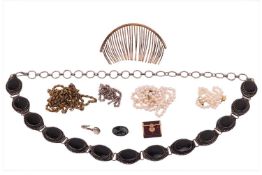 A George III rose gold mounted red leather miniature Almanack for the year of Christ 1798; three pea