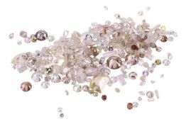 9.26ct melee parcel of loose diamonds; comprised of various cuts, including round brilliant-cuts and