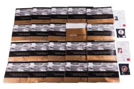 A large quantity of London Mint Office and Westminster issued commemorative gold plated coins, most 