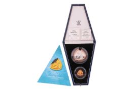 Bermuda Triangle two-coin set, comprising; 1996 Bermuda gold proof triangular $30 coin,15.55 grams a
