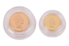 1995 gold proof half sovereign and gold proof £10 Britannia two-coin set, comprising; half-sovereign