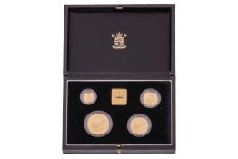 1996 Gold Proof Britannia Collection, including; £100, minimum fine gold content 1 oz, diameter 32.6