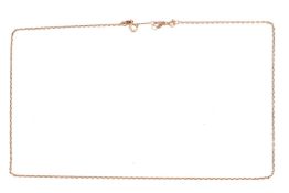 A cable-link chain necklace, in yellow metal tested as 18ct gold, measuring approximately 56.0mm, th