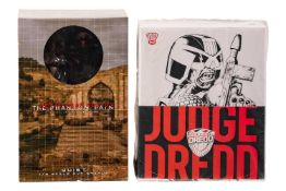 A Judge Dredd 1:6 scale collectible figure, sealed and in original box, together with Gecco Corp Met