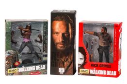 Threezero, The Walking Dead Rick Grimes 1:6 scale collectible figure, TZ-TWD-004, together with two 