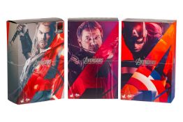 A Marvel Hot Toys Avengers Age of Ultron Captain America 1:6 scale collectible figure, MMS281, in or