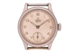 Omega Circa 1940s Wrist Watch Serial: 10258256 Bezel: Smooth Year: circa 1940 Case Material: Stainle