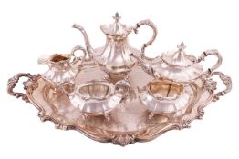 A Reed & Barton six-piece silver-plated tea service, of 
