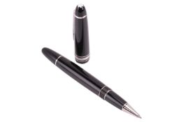 Montblanc - a Meisterstück LeGrand rollerball pen, with twist mechanism, cap and barrel in black res