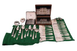 A pair of George III Old English thread pattern basting spoons, monograms engraved to terminals, Lon