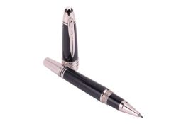 Montblanc - a John F. Kennedy Special Edition rollerball pen, twist-to-open cap, silver-tone hardwar