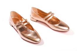 Christian Louboutin - a pair of Sweet Jane in leche calf satin metallic leather. (size 39.5) RRP£675