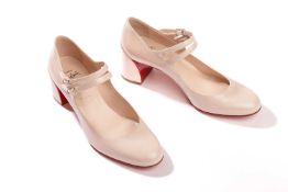 Christian Louboutin - a pair of Miss Jane 55 in Leche patent leather (size 39.5) RRP£775 Condition: 