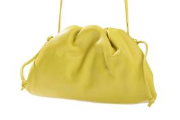 Bottega Veneta by Daniel Lee - The Mini Pouch crossbody bag in lime lambskin leather. RRP£1130 Condi