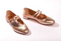Christian Louboutin - a pair of Sweet Jane in leche calf satin metallic leather. (size 39.5) RRP£675