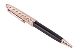 Montblanc - a Meisterstück Doué Geometry Classique ballpoint pen, with gold-tone hardware.Serial num