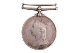 A Victoria Afghanistan medal 1878-79-80, named to Sepoy Gharibbook, 21st Regt.N.I., Afghanistan, no 