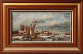 Manner of Charles Leickert (Late 20th century), Winter landscape, bears signature (lower right), oil