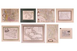 Abraham Ortelius, Ducatus Mediolanensis Finitimarumo..., hand coloured engraving with arms (top righ