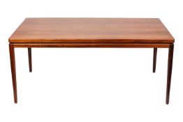 A mid-century Danish rosewood extending dining table, Johannes Andersen for Christian Linneberg Møbe
