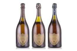 Three bottles of Dom Perignon, 1964, 1976 and 1990, each 75cl.Qty: 3