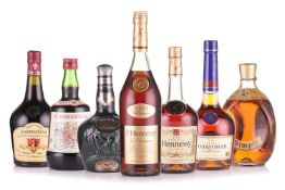 Seven boxed bottles of assorted spirits, each boxed, comprising Royal Salute 21 Years Old Blended Sc