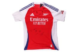 An official Arsenal squad signed football shirt, 2024/25 season (sized adult large), with hologram c