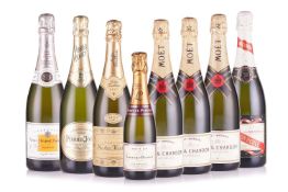A collection of assorted Champagne, comprising 3 x Moet & Chandon Brut Imperial, a Perrier Jouet