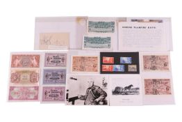 A small number of WWII era items relating to Edmund Blampied (1886-1866), comprising German Occupati