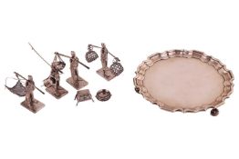 A group of late 19th century Chinese export silver 