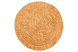 Dutch Republic, City of Gorinchem AV Rose Noble (Rozenobel). 1585-1587. Dutch imitation of Edward IV