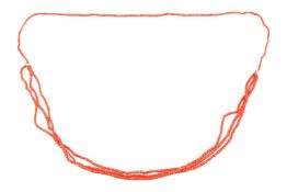 A precious coral (corallium rubrum) beaded necklace, composed of two strands of red coral beads, siz