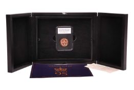 A Queen Elizabeth II Gold Proof Double Sovereign, struck to commemorate her 95th birthday in 2021, 1