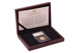 A George IV 'Laureate Head' sovereign, 1821-25, in capsule with outer presentation box and certifica