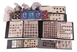 Four Collecta Coin albums containing Victorian and later pennies, half pennies and Elizabeth II pre 
