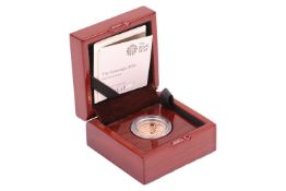 A QEII 2018 Proof Sovereign, in capsule, with outer Royal Mint presentation box and certificate.