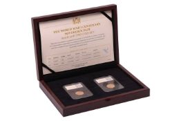 A WWI Centenary 'Sovereign Pair', 1914 & 1918 two-coin set, in capsules and outer presentation c