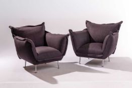 Terence Conran: a pair of 'Marlowe' armchairs, designed for Marks & Spencer, 86 cm high x 94 cm 