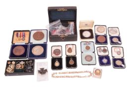 A group lot of medals and other items to include; a World War I Iron cross, various Oxford Universit