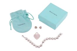 Tiffany & Co. - a silver Bead Ball City HardWear bracelet, 19.5 cm in length, signed and struck 